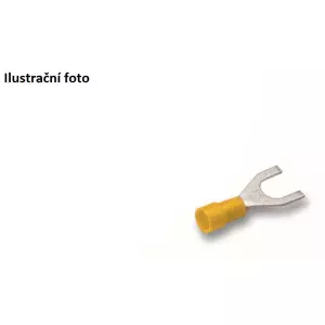 Izolovaná vidlice Cu 4-6/6 mm, žlutá (100 ks)