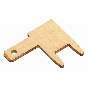 Neizolovaný mosazný konektor 2,8x0,8 mm zahnutý 90° (100 ks)